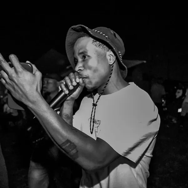 Wazza OGee on the mic at a live show